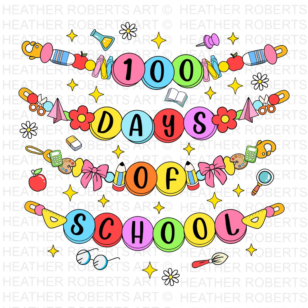 100 Days of School Friendship Bracelet PNG