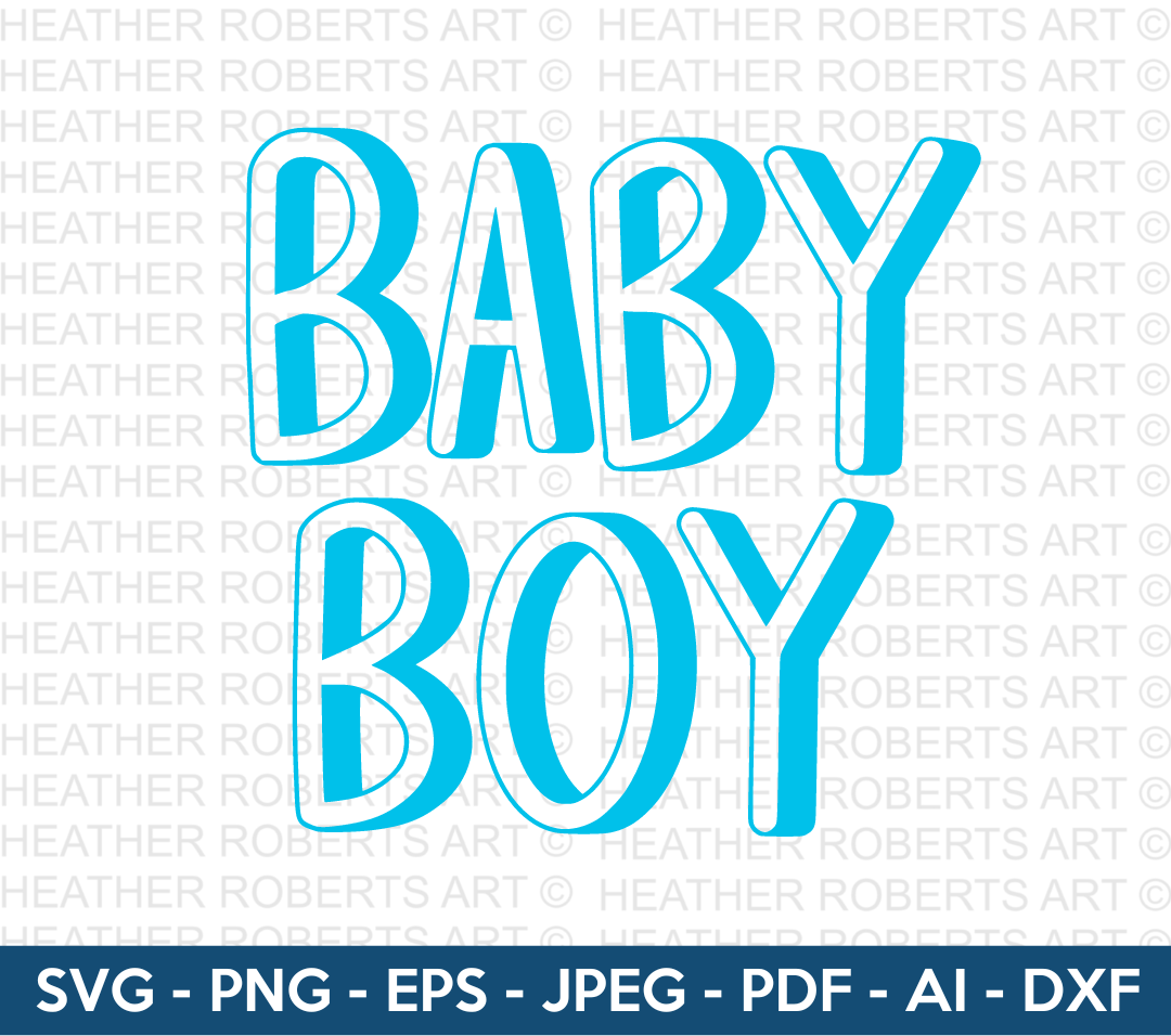 3D Baby Boy Svg