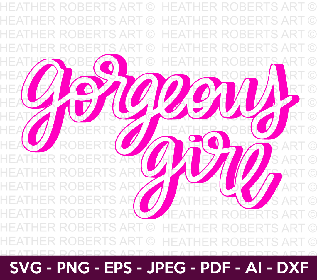 3D Gorgeous Girl Svg