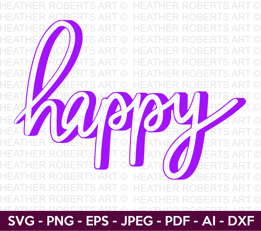 3D Happy SVG