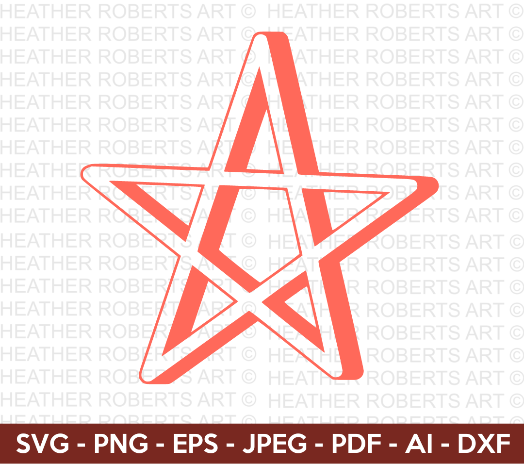 3D Star SVG