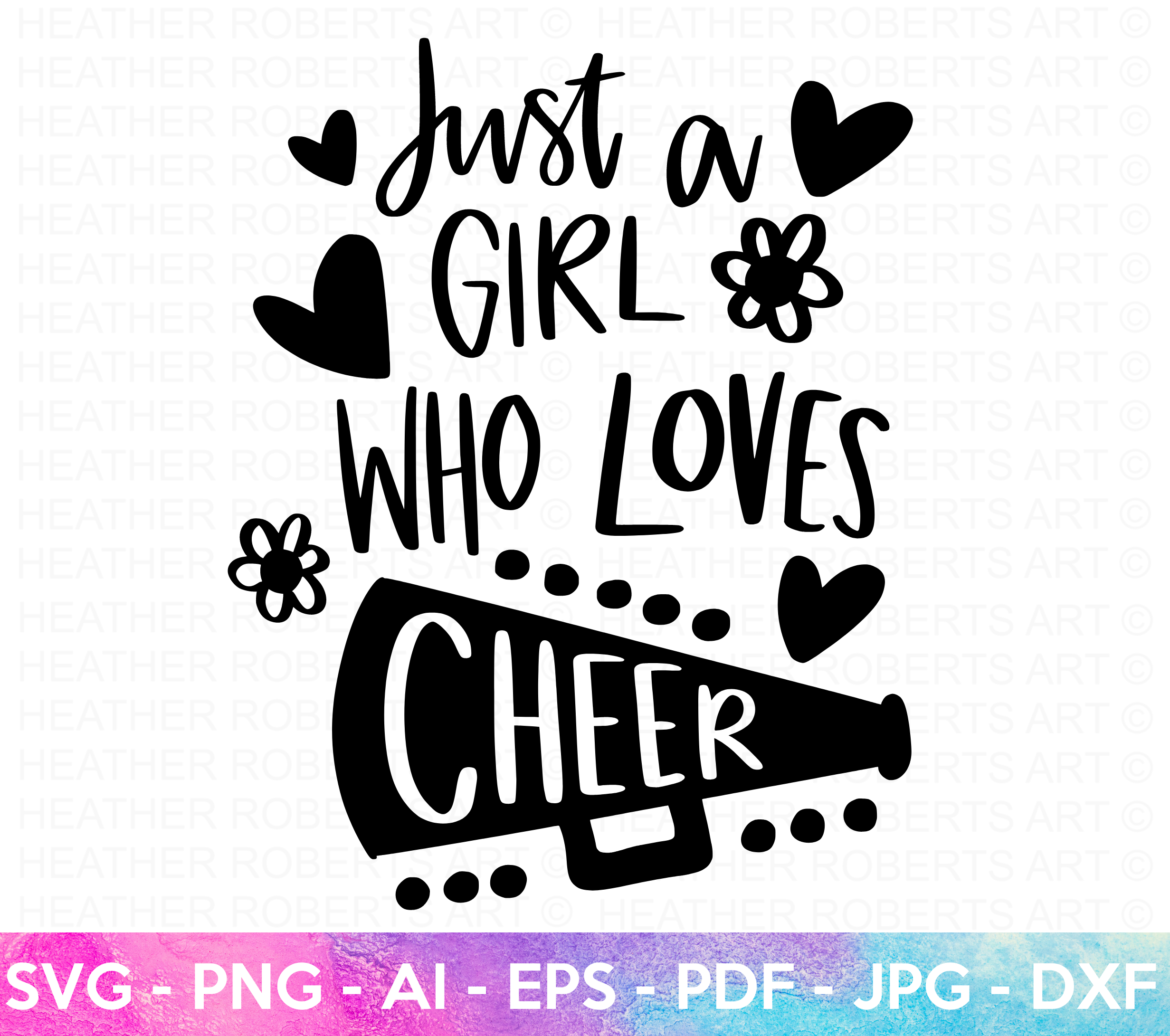 A Girl Who Loves Cheer SVG