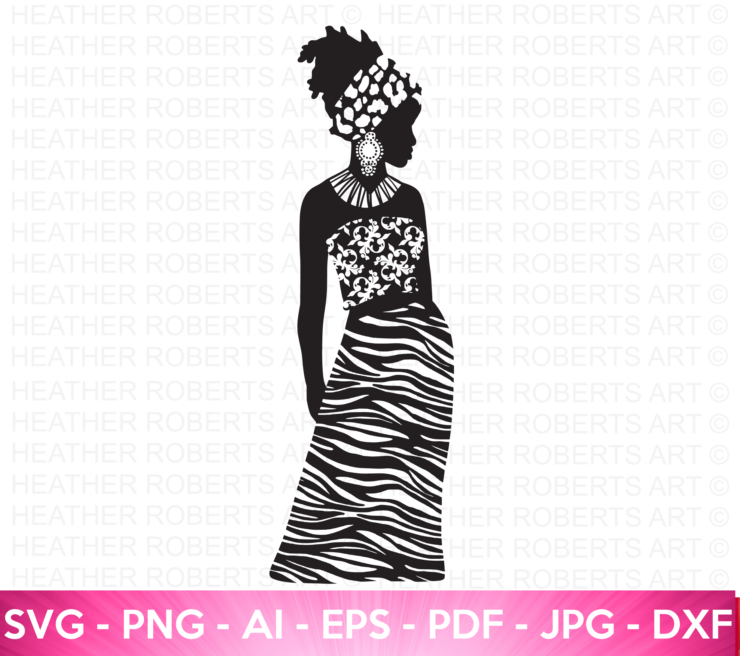 African Black Girl Magic SVG