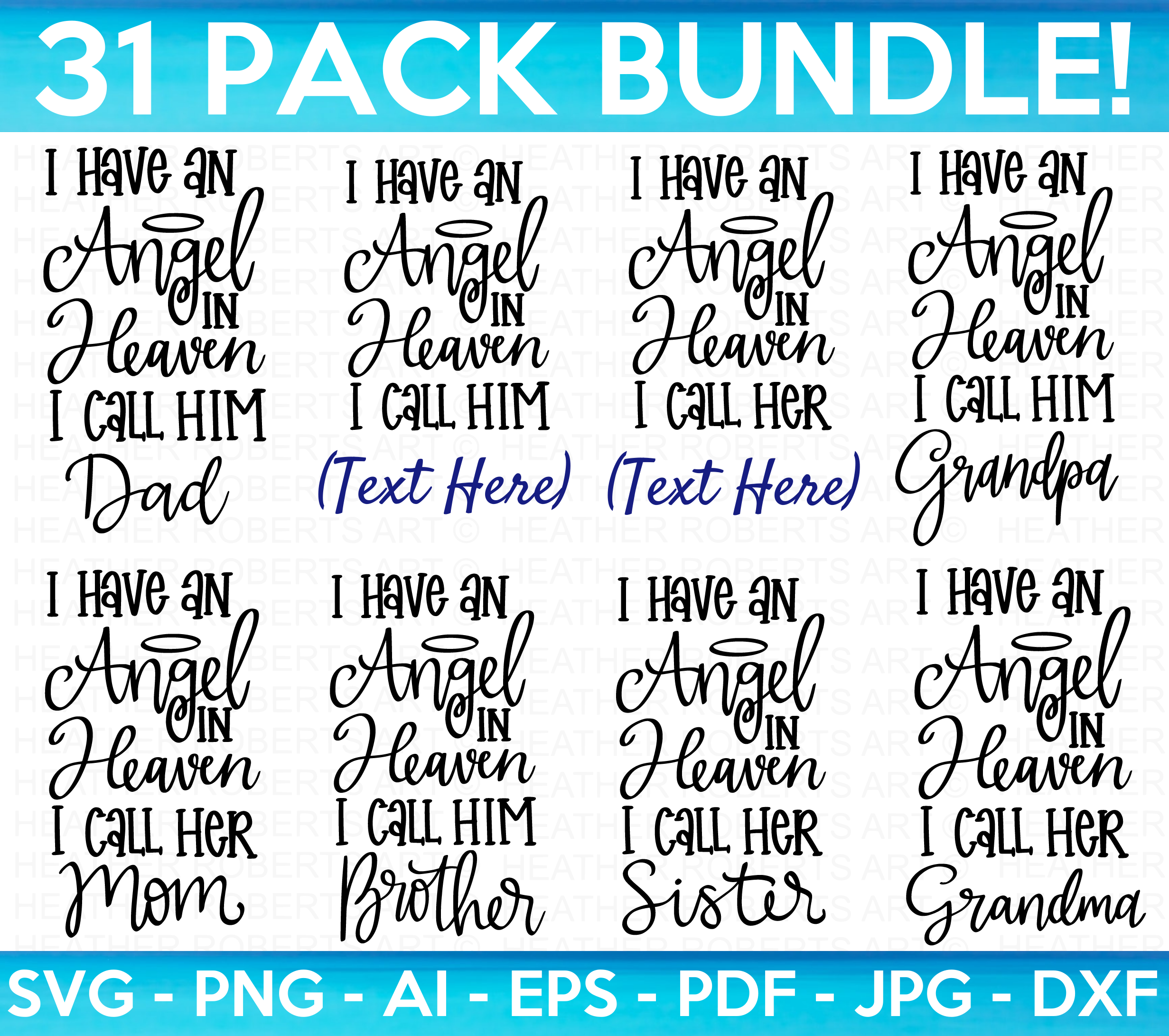 Angel Memorial SVG Bundle