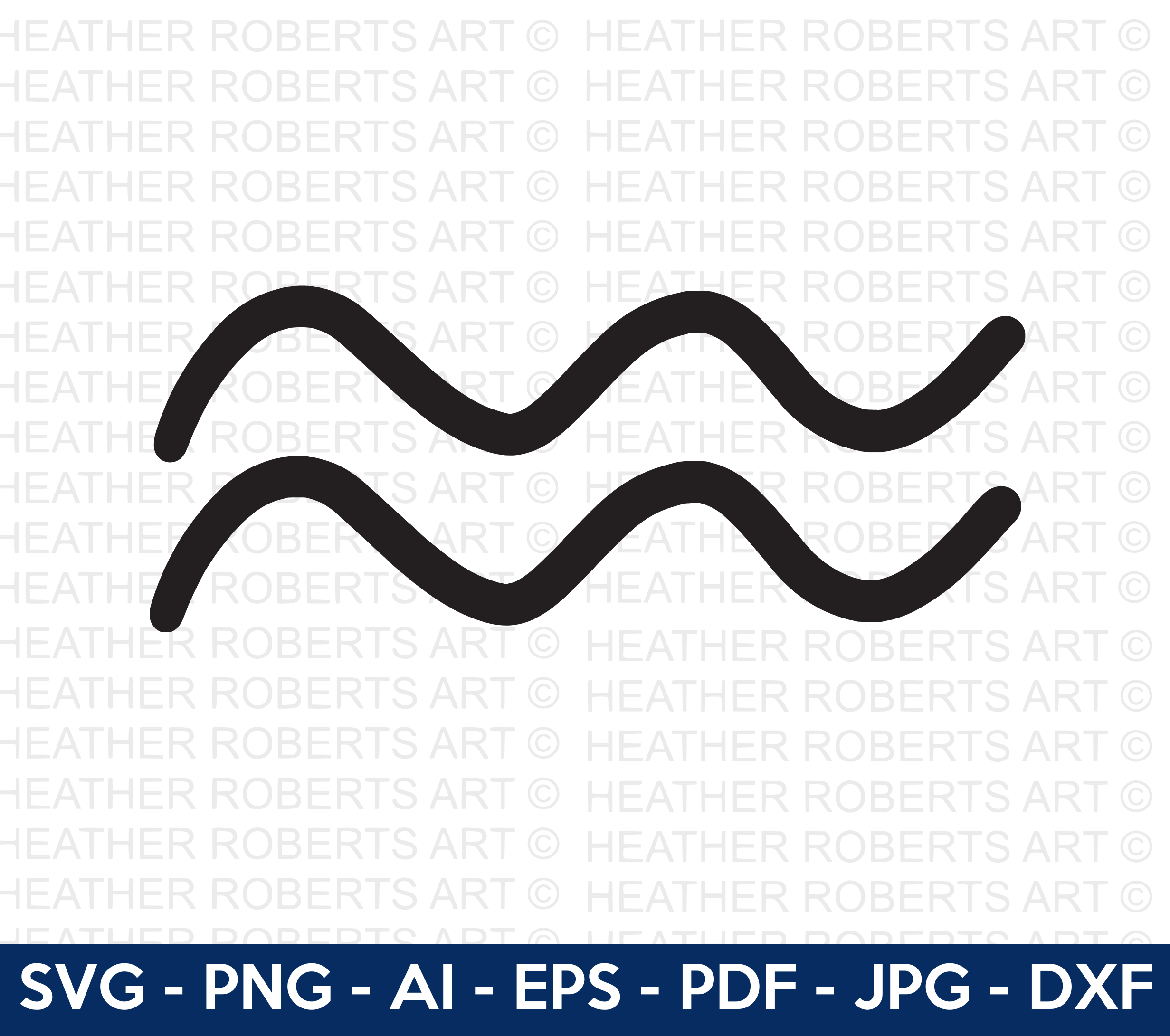 Aquarius Zodiac Sign Symbol SVG