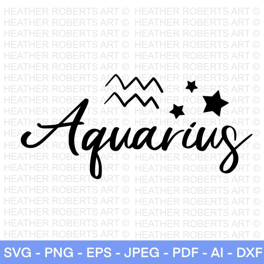 Aquarius Zodiac Sign SVG