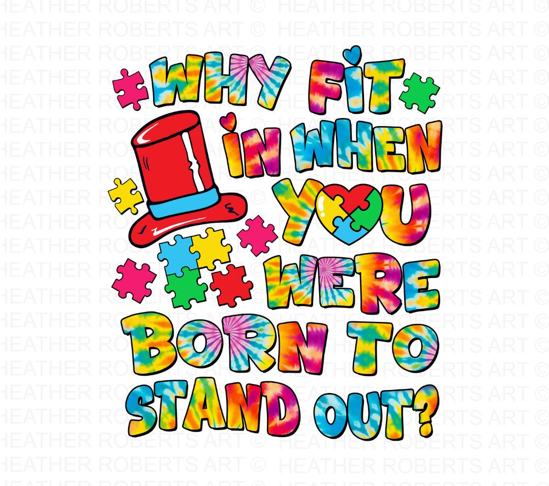 Autism Awareness PNG: Puzzle Piece Sublimation Design