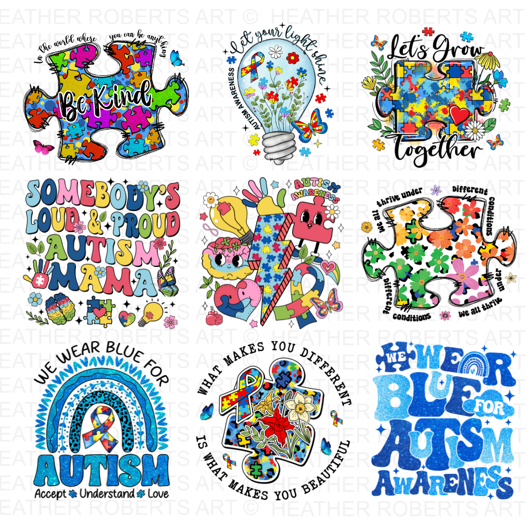 Autism Awareness Sublimation Bundle