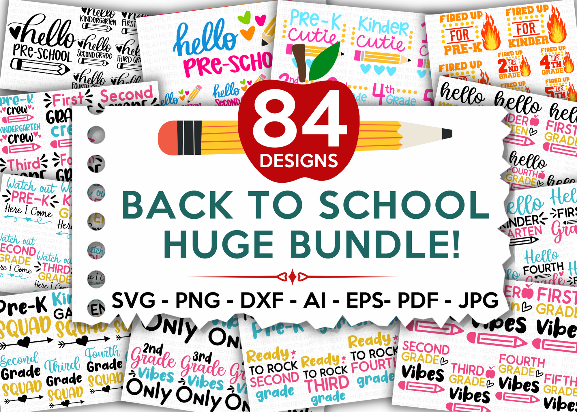 Back To School MEGA BUNDLE, 80+ Designs