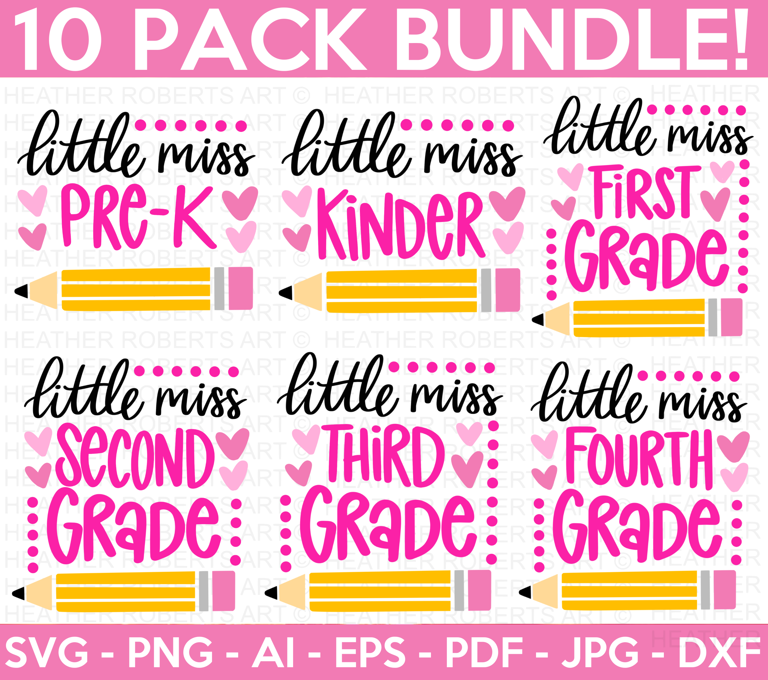 Back to School SVG Bundle - Little Miss
