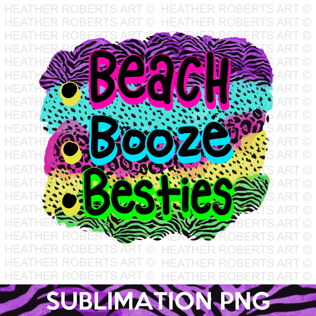 Beach Booze Besties Sublimation PNG