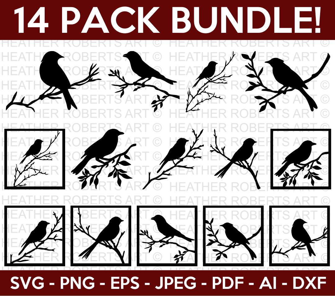 Birds on Branches SVG Bundle