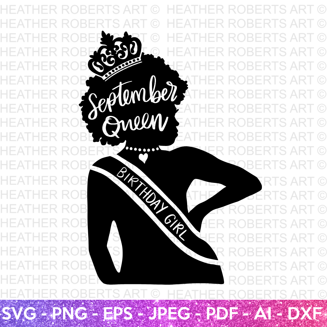 Birthday Queen of September SVG