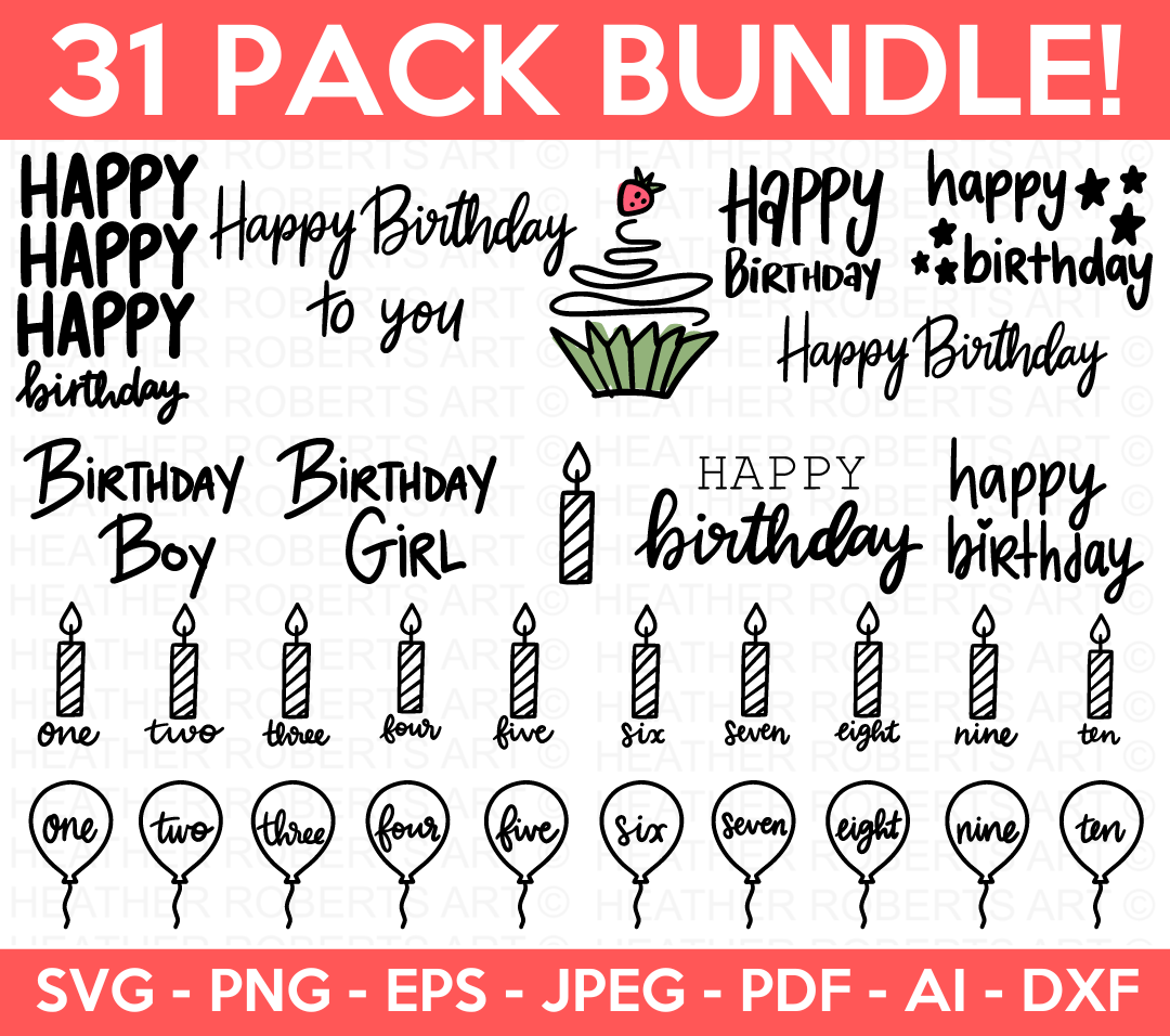 Birthday Svg Bundle
