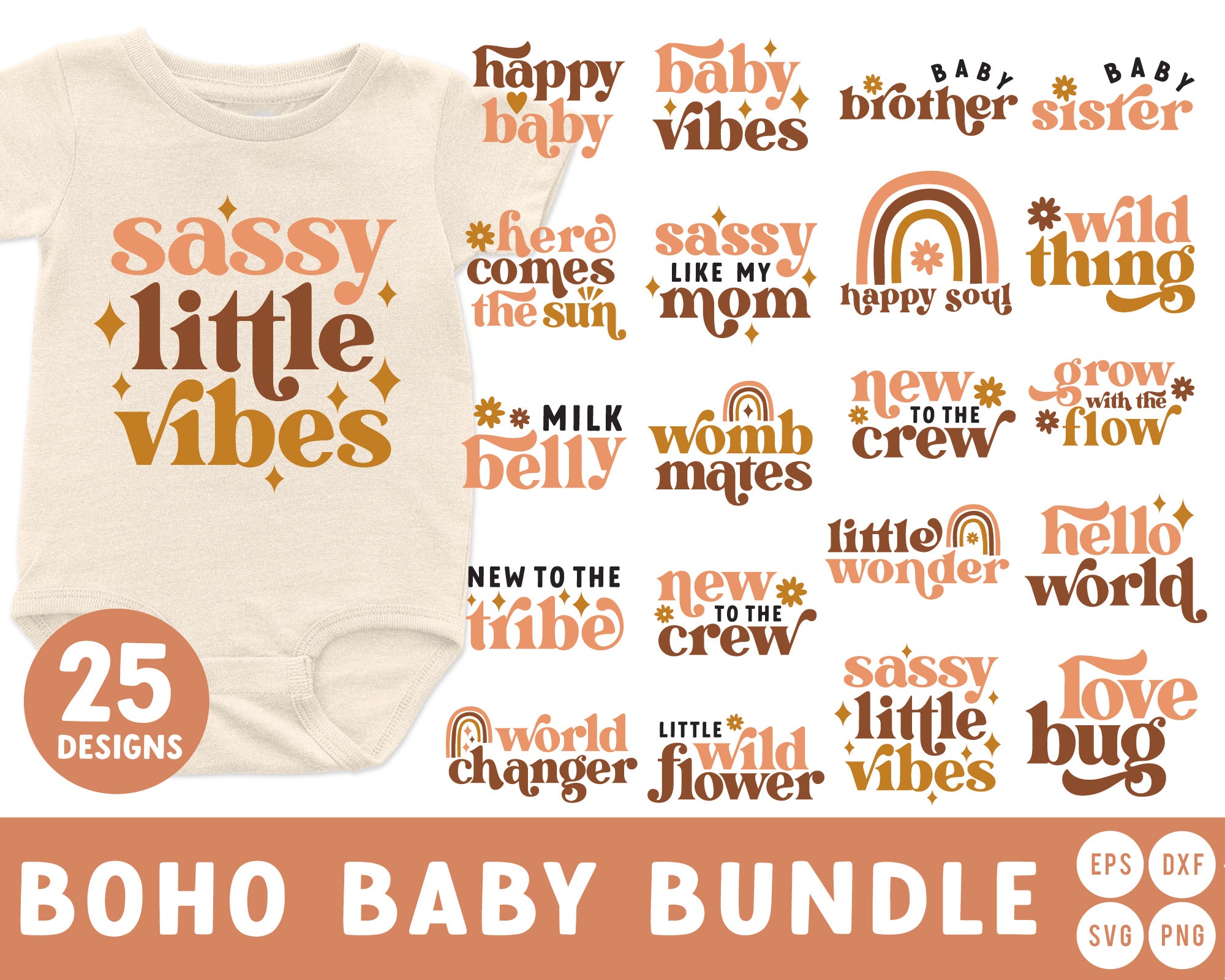 Boho Baby SVG Bundle | 25 Pack