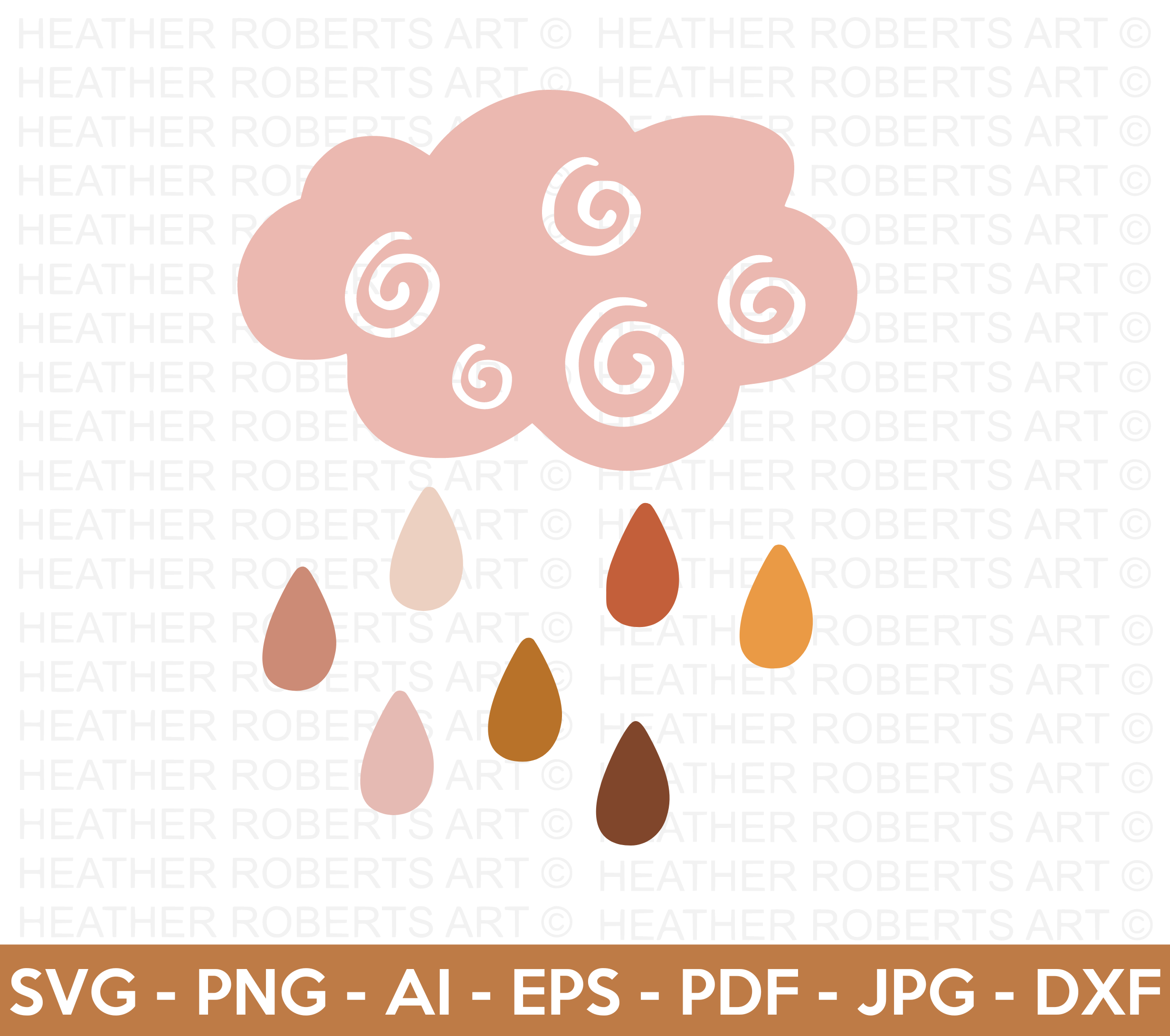 Boho Clouds SVG