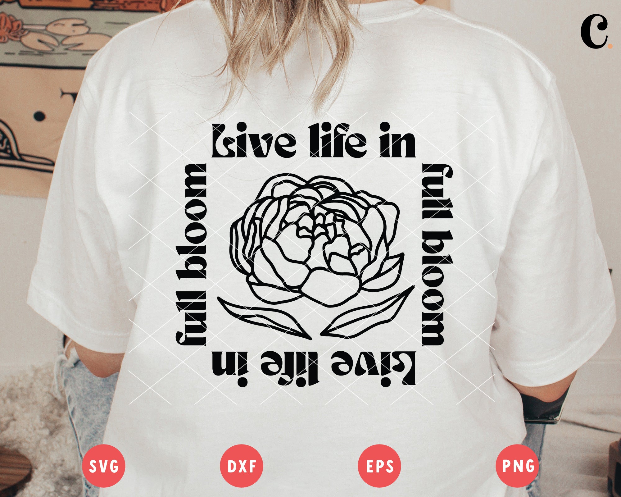 Boho Flower SVG | Live Life In Full Bloom
