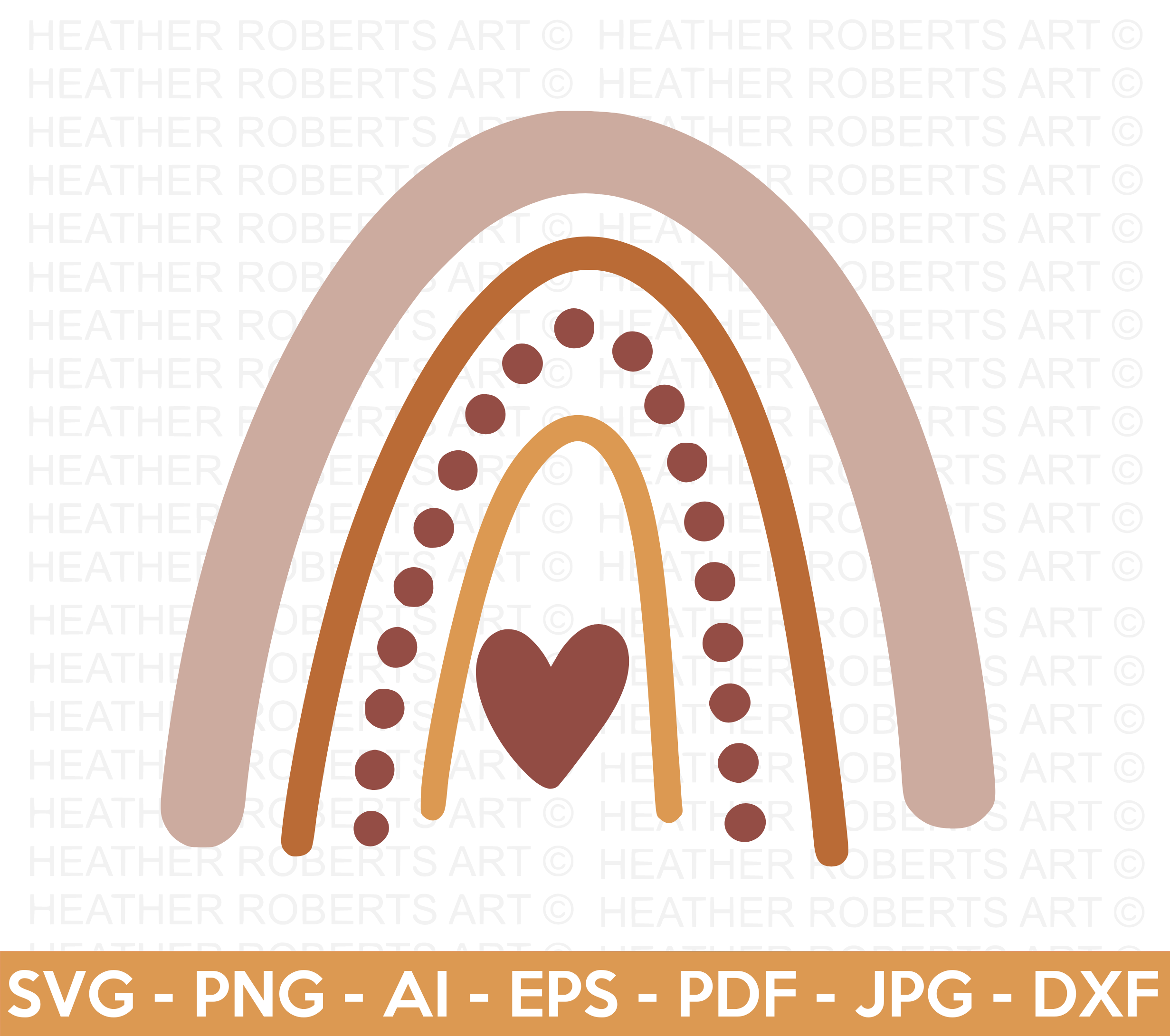 Boho Rainbow SVG