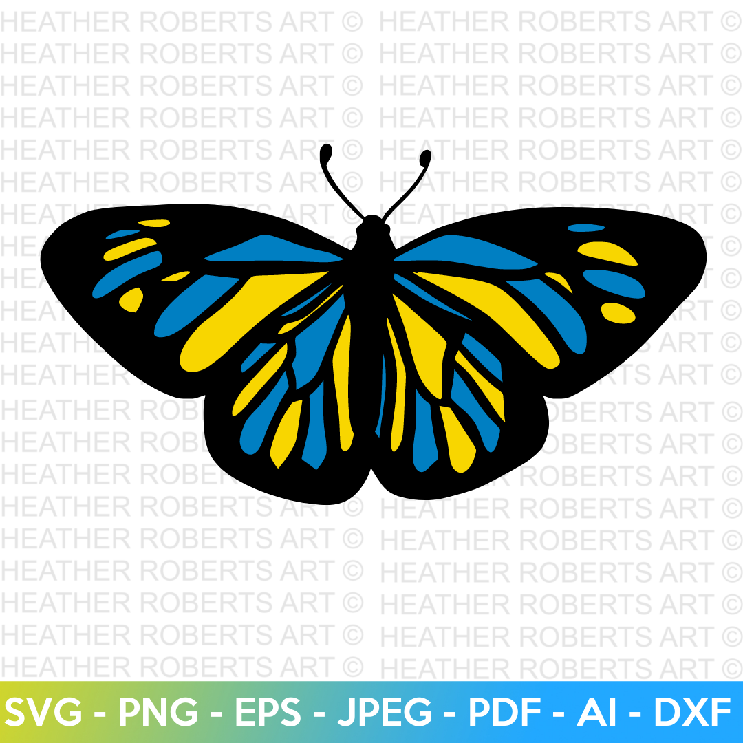 Butterfly for Ukraine SVG