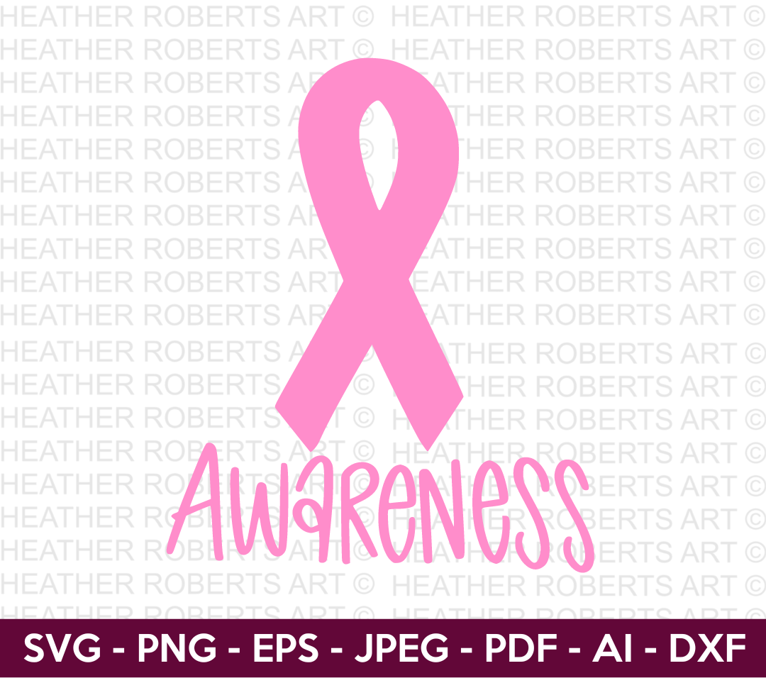 Cancer Awareness Ribbon SVG