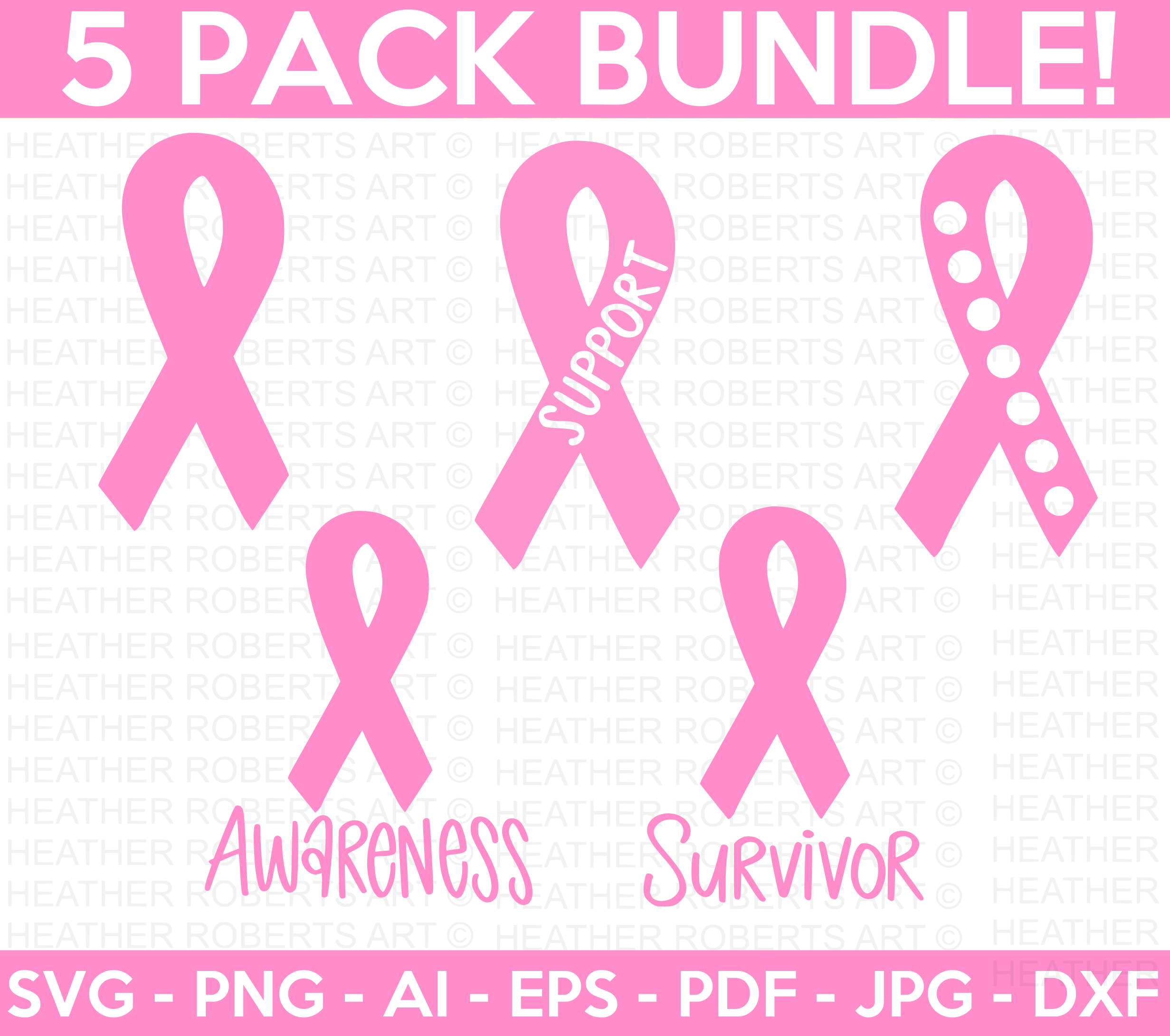 Cancer Awareness Ribbons SVG Bundle
