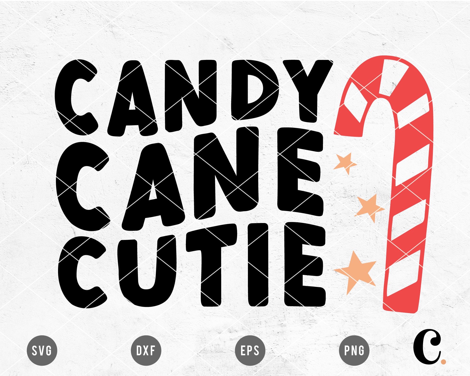 Candy Cane Cutie SVG