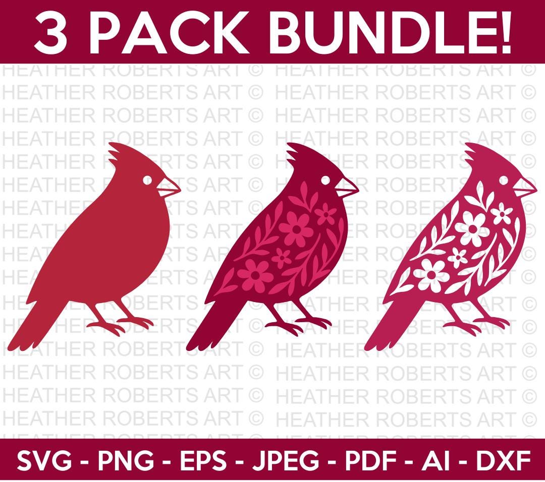 Cardinal Bird SVG Bundle
