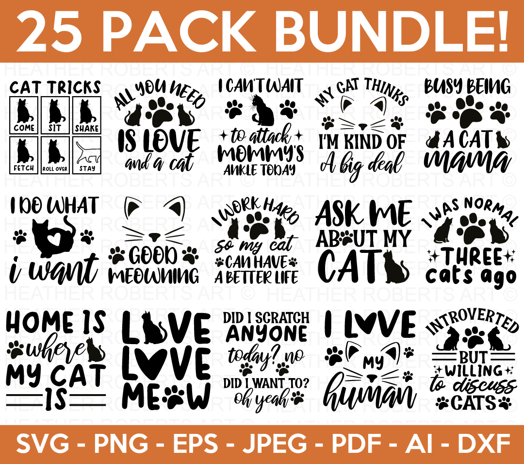 Cat Quotes Svg Bundle