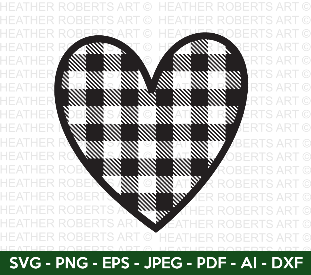 Checkered Heart SVG
