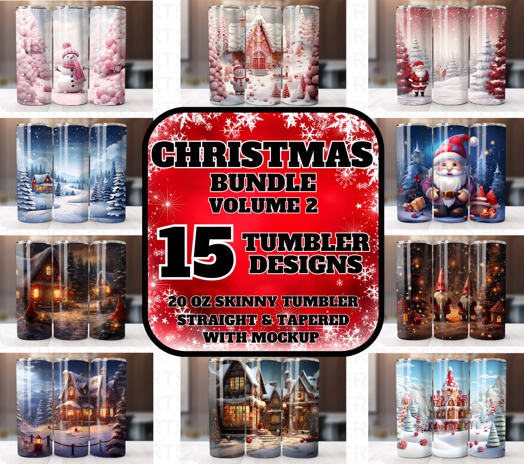 Christmas 20 Oz Tumbler Wrap Bundle - Volume 2