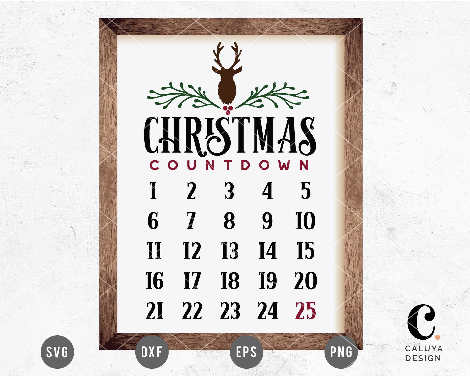 Christmas Countdown Calendar SVG