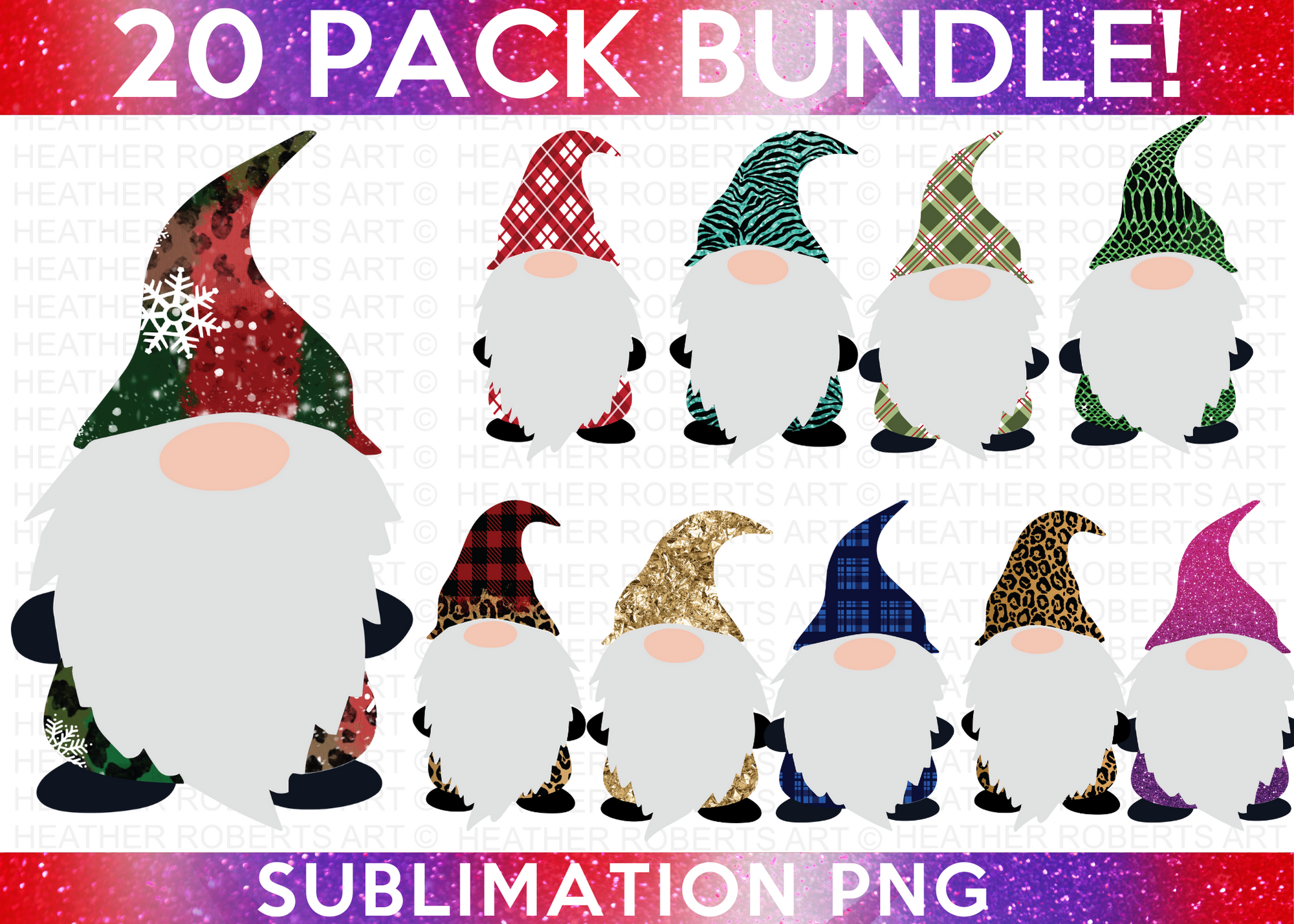 Christmas Gnomes Sublimation Bundle