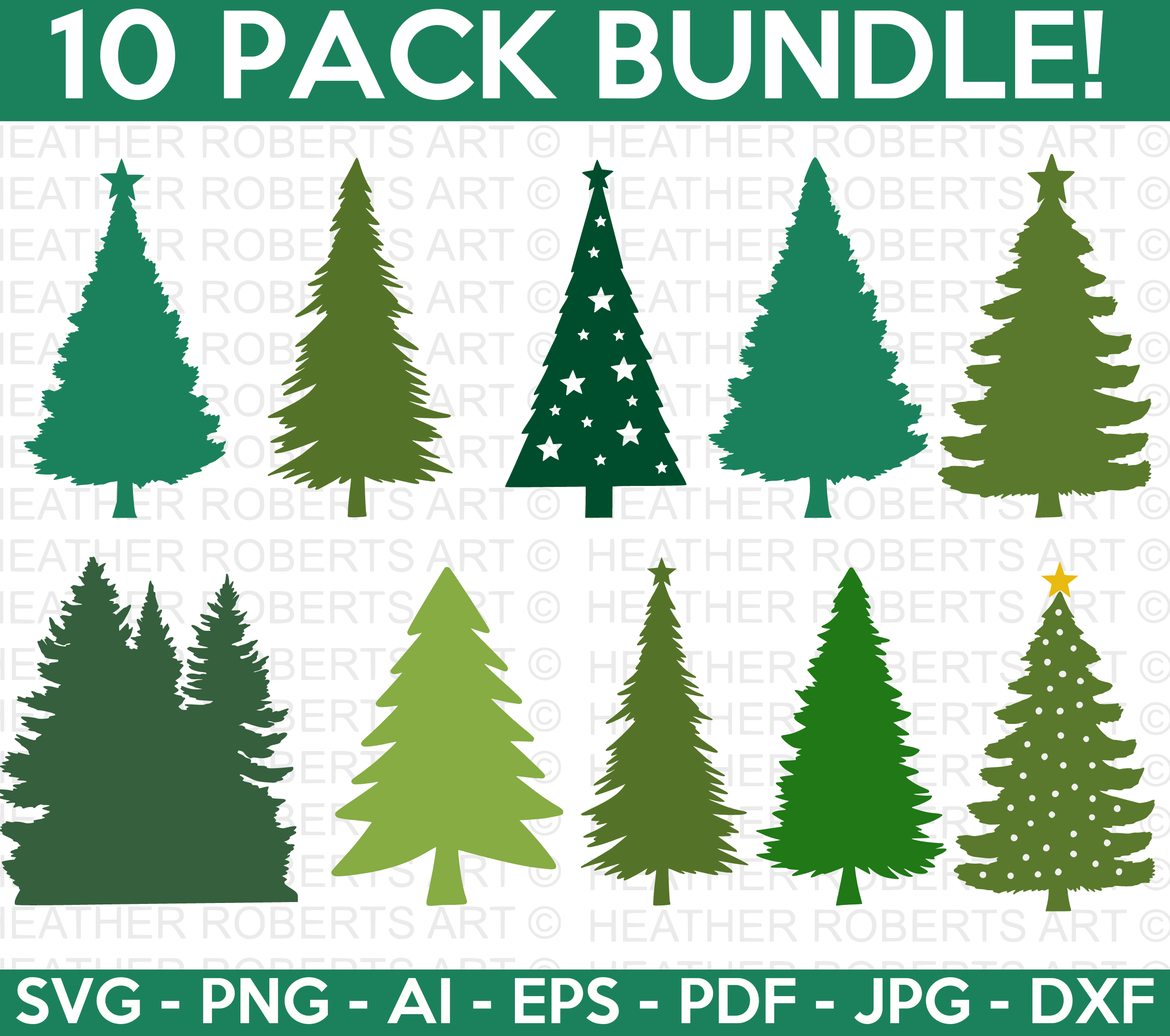 Christmas Trees SVG Bundle