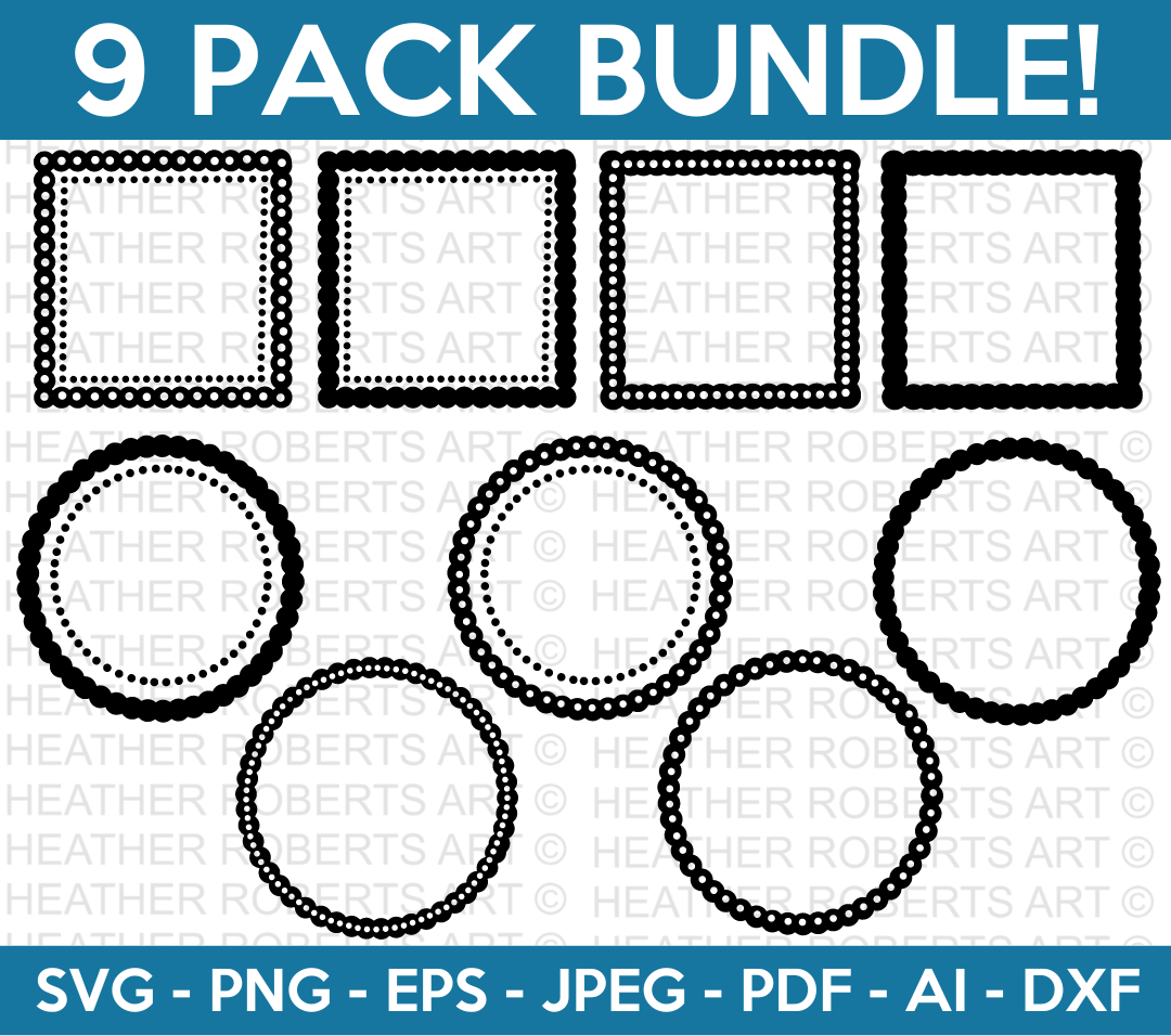 Circular and Square Frame Svg Bundle