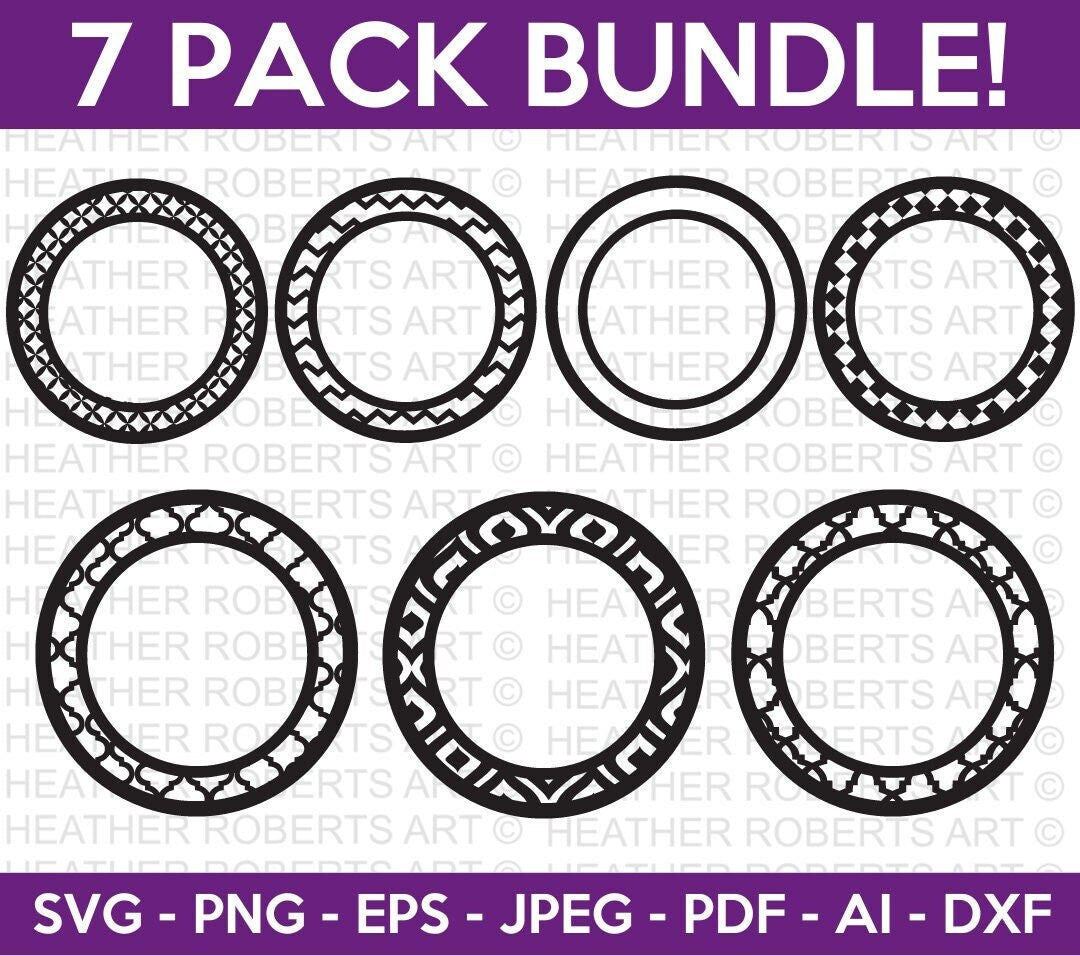 Circular Frame SVG Bundle
