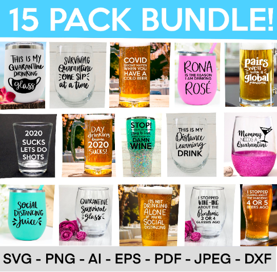 COVID Alcohol Bundle SVG