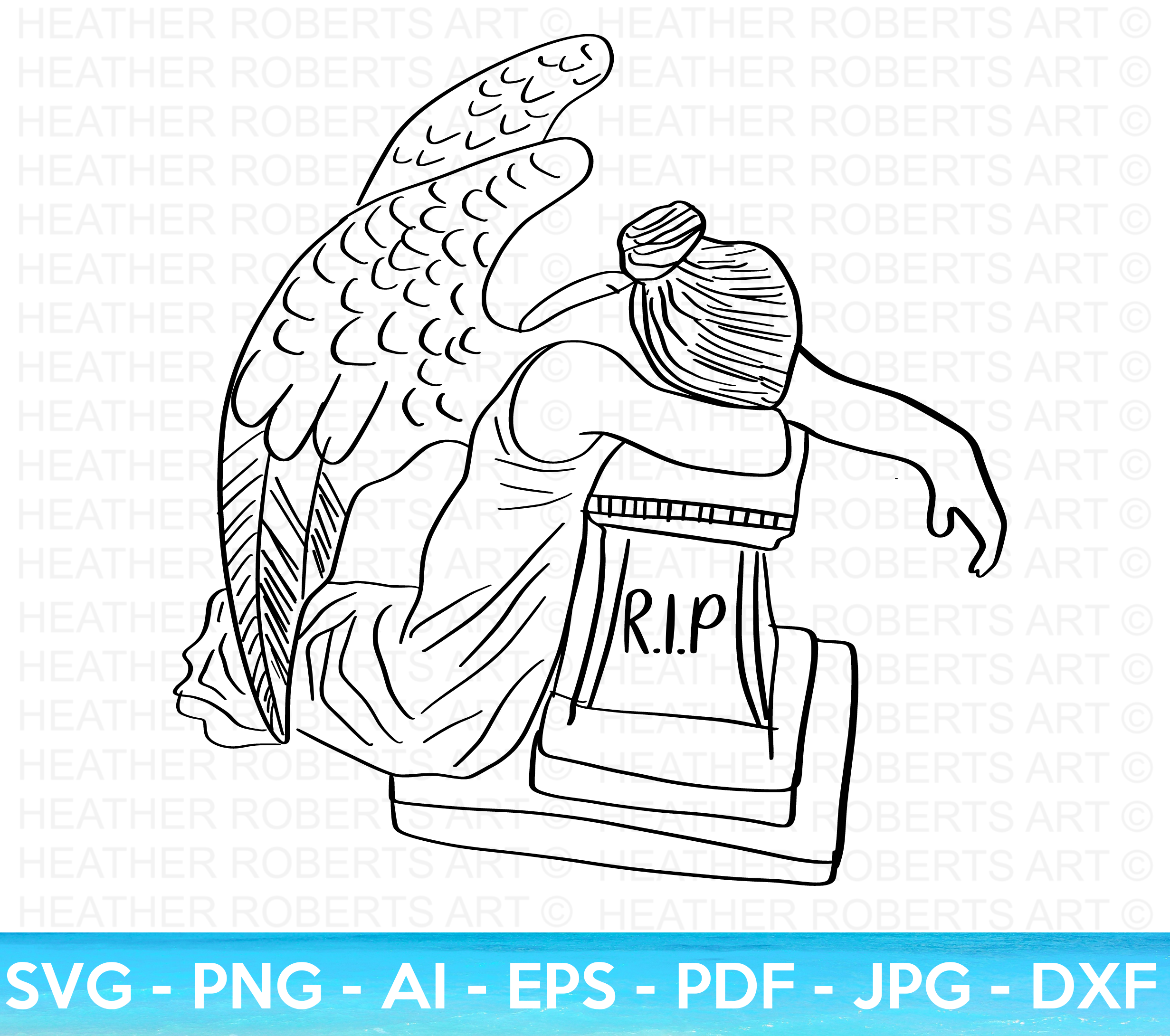 Crying Angel SVG