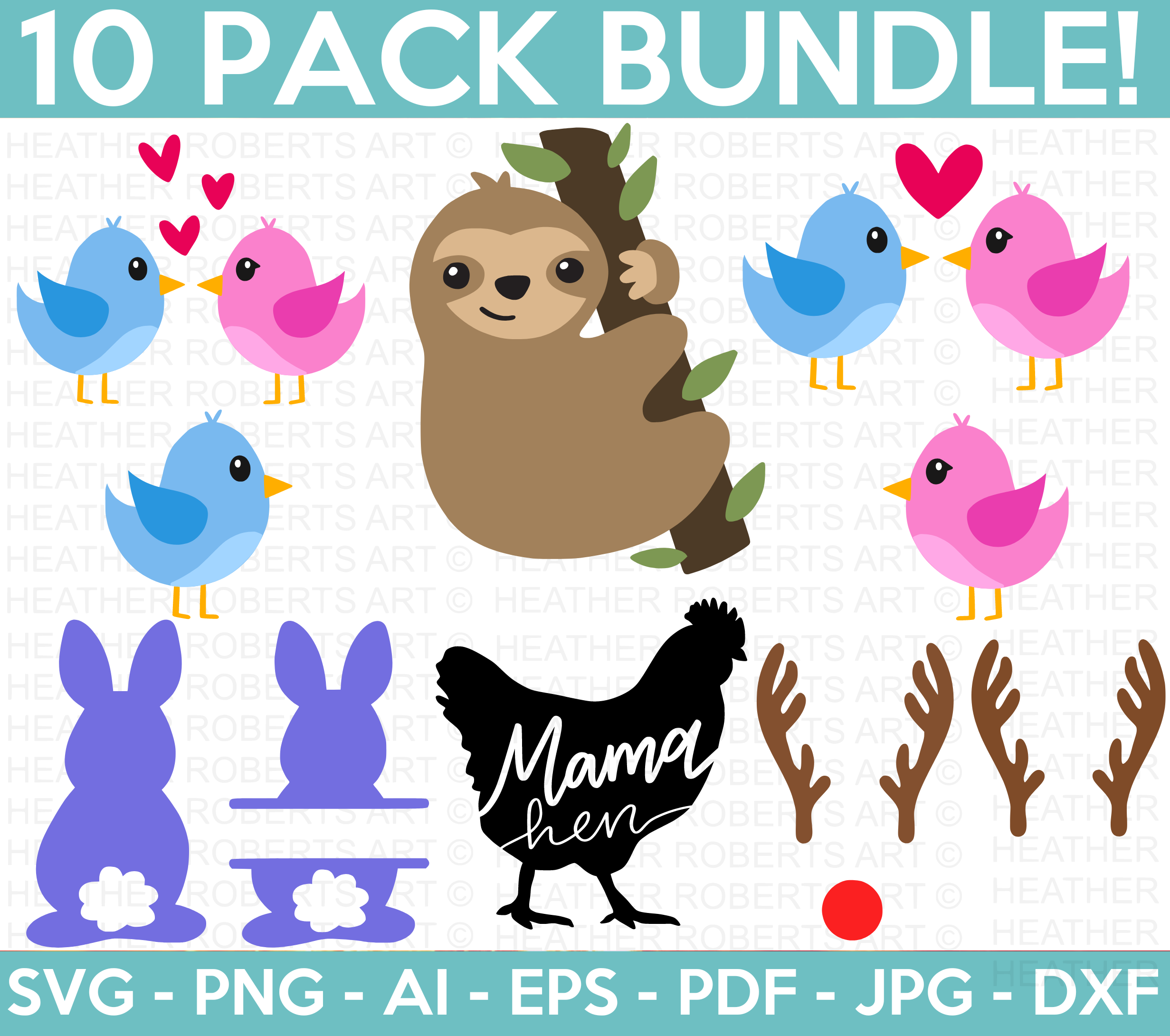 Cute Animals SVG Bundle