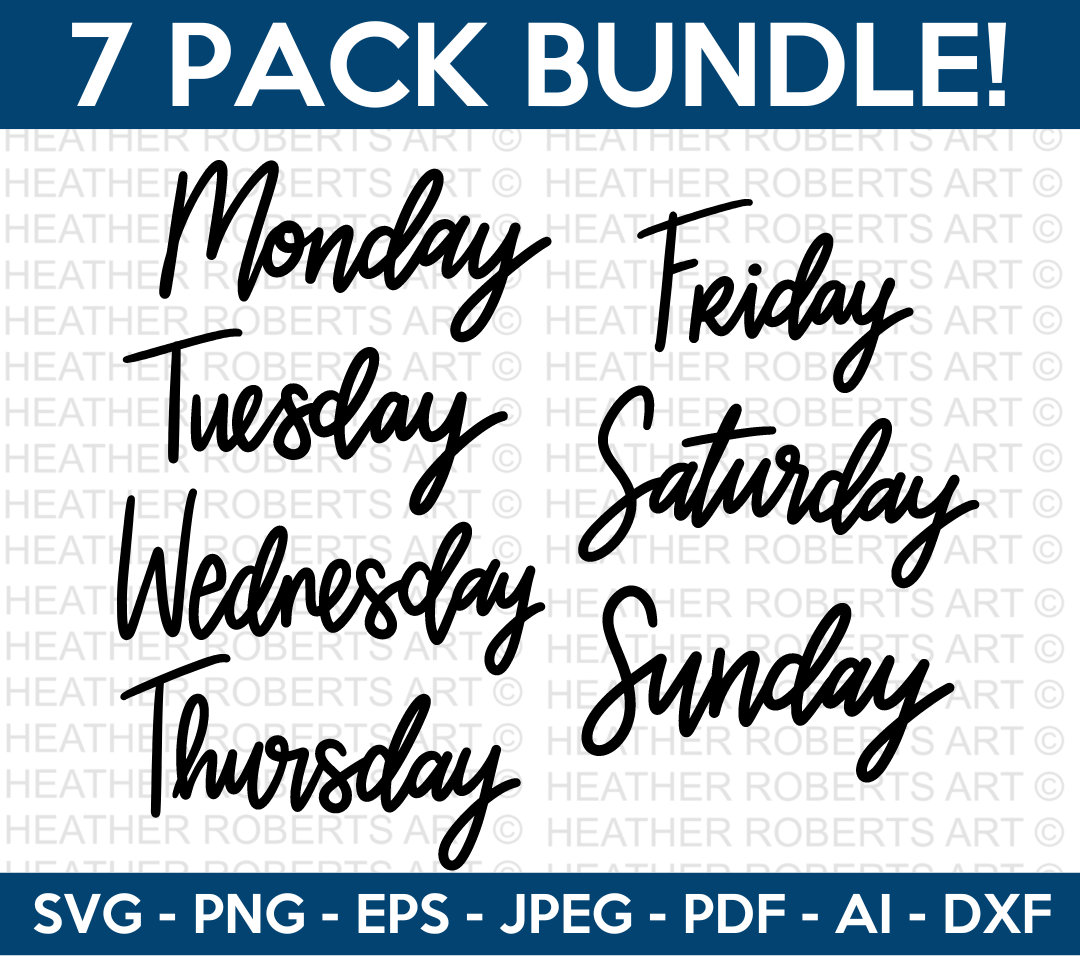 Days of the Week Svg Bundle