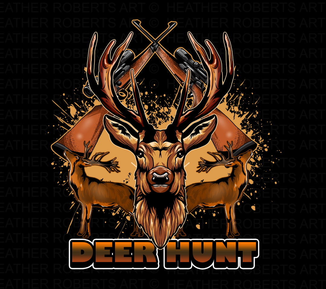 Deer Hunt Sublimation PNG