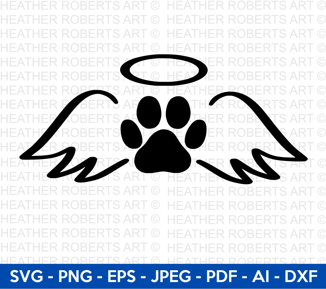 Dog Angel Wings SVG