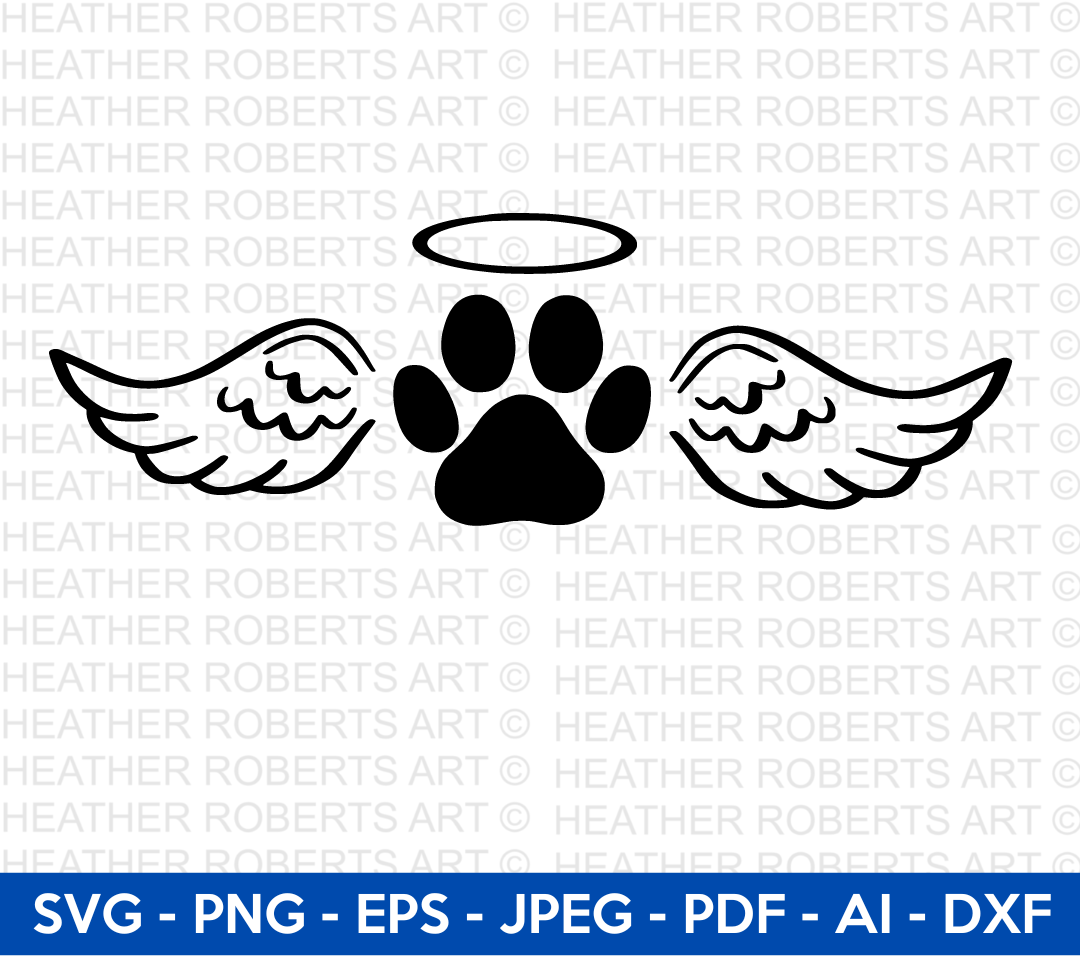 Dog Angel Wings SVG