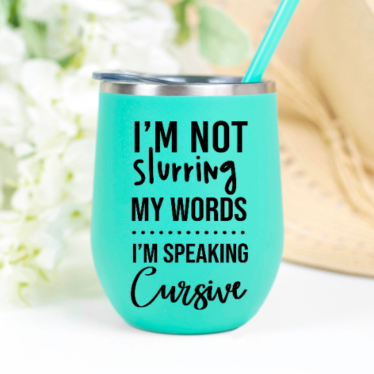 Drinking - I'm Speaking Cursive SVG