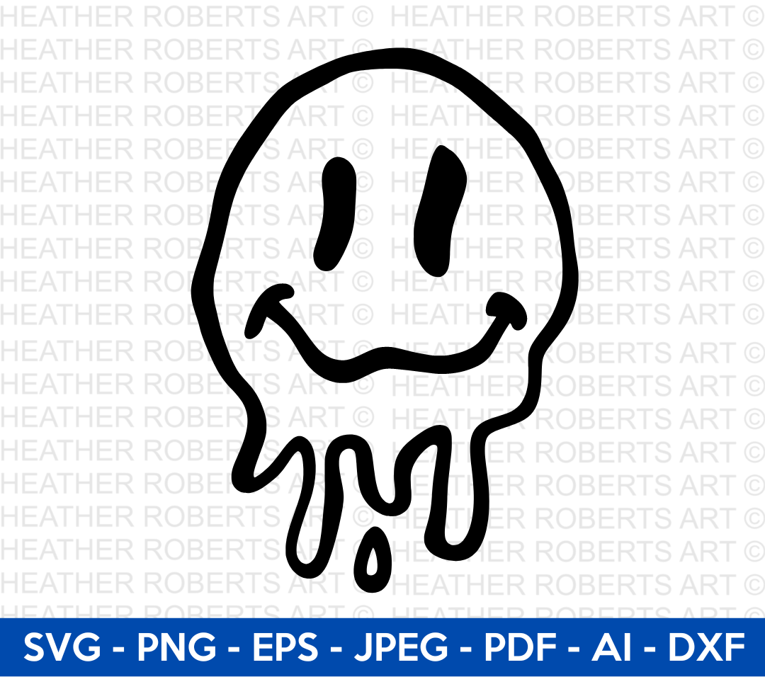 Dripping Smiling Face Svg