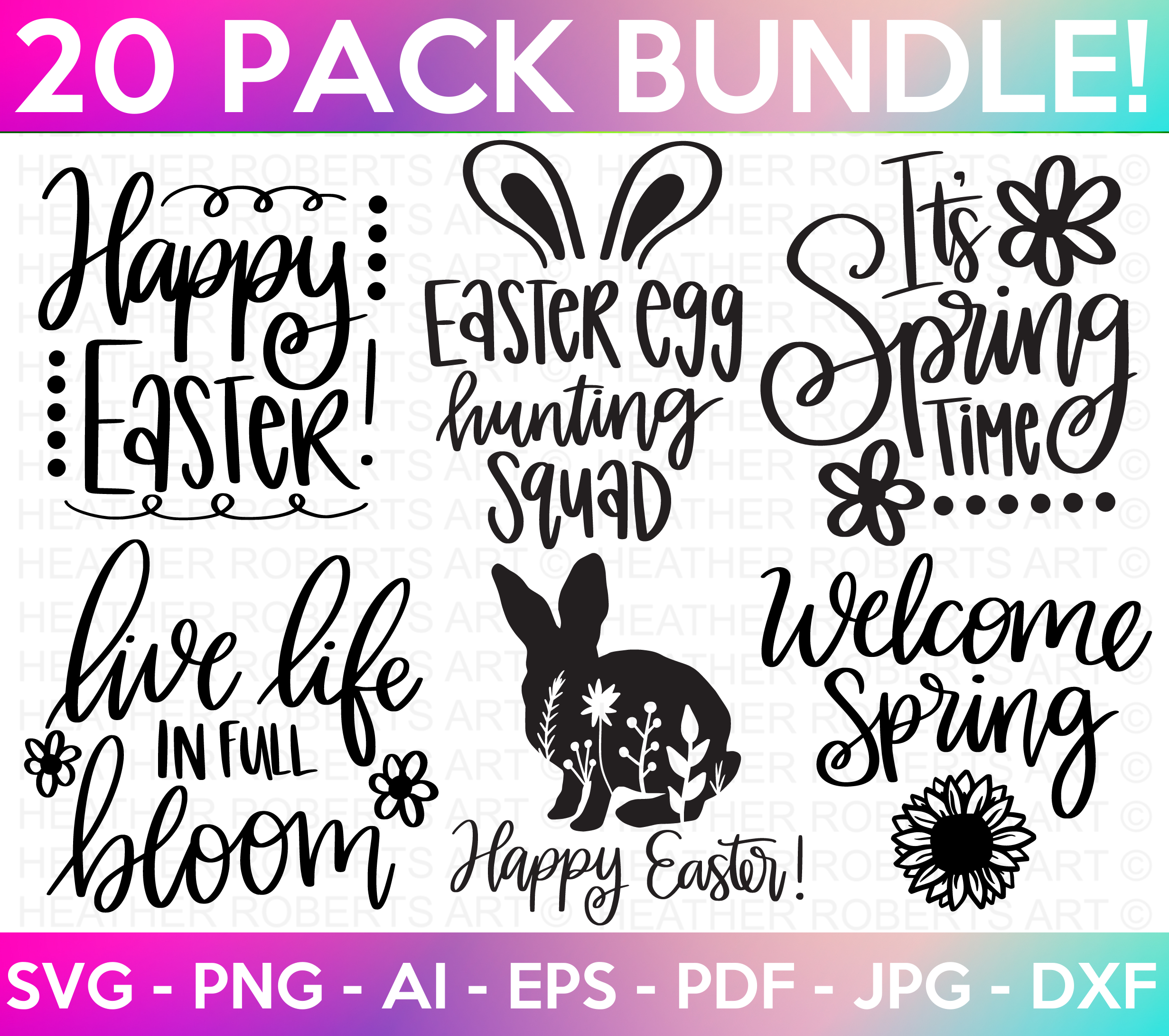 Easter and Spring SVG Bundle