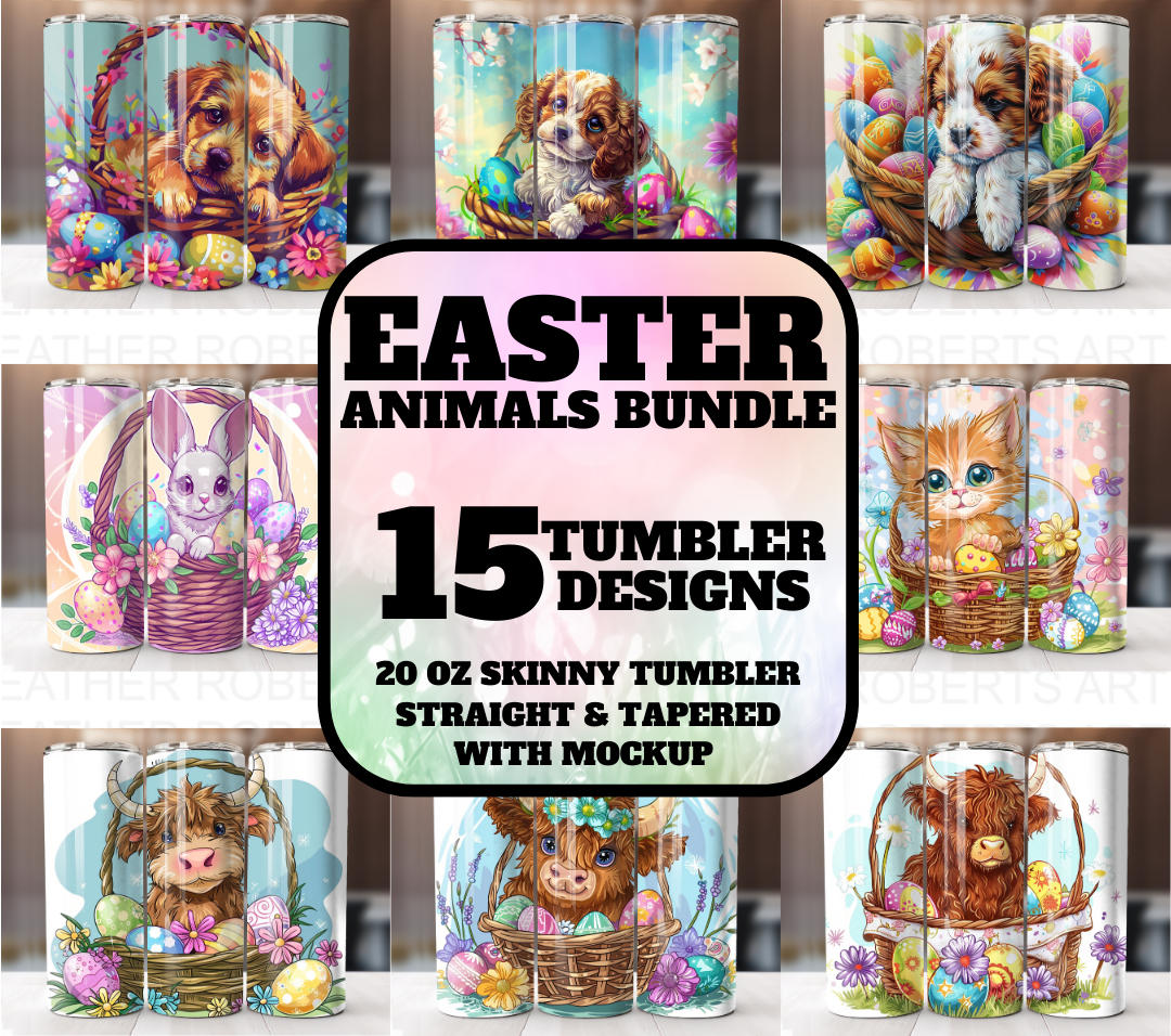 Easter Animals Tumbler Wrap Bundle