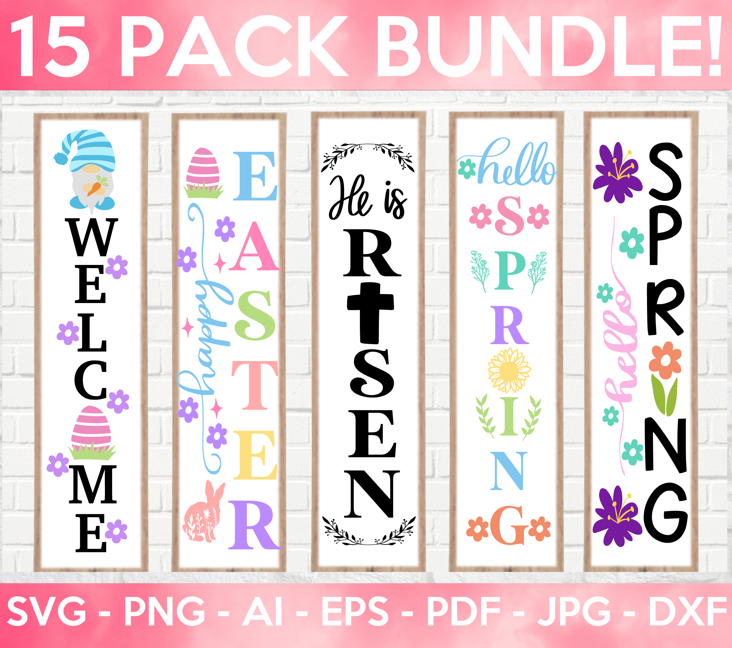 Easter Porch Sign SVG Bundle