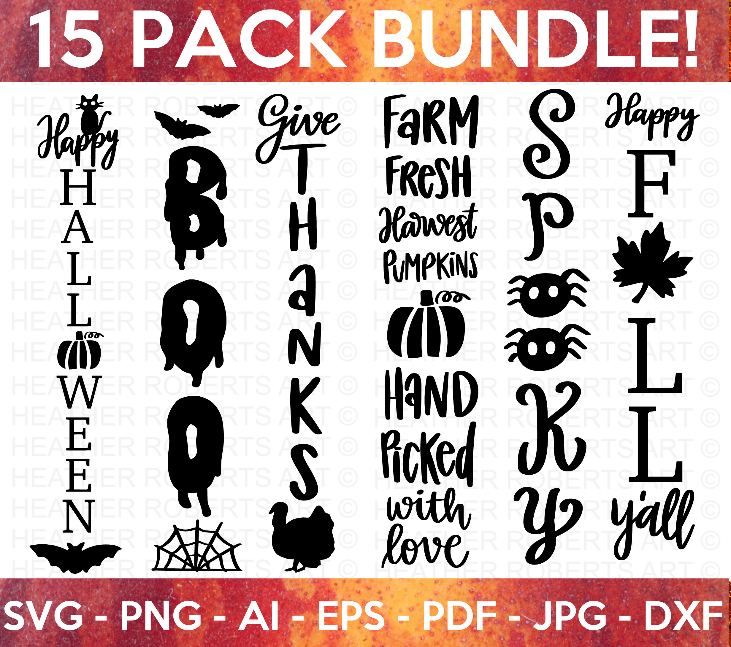 Fall Porch Sign SVG Bundle