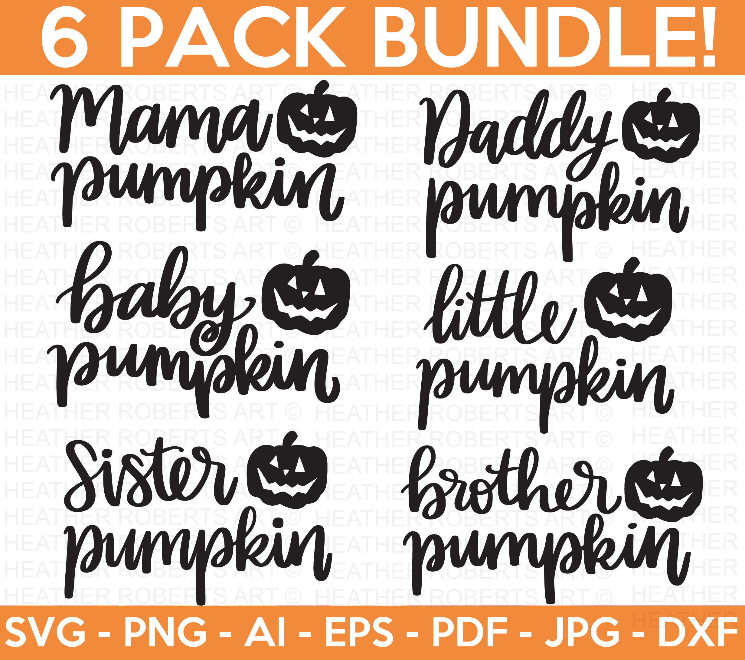 Family Pumpkin SVG Bundle