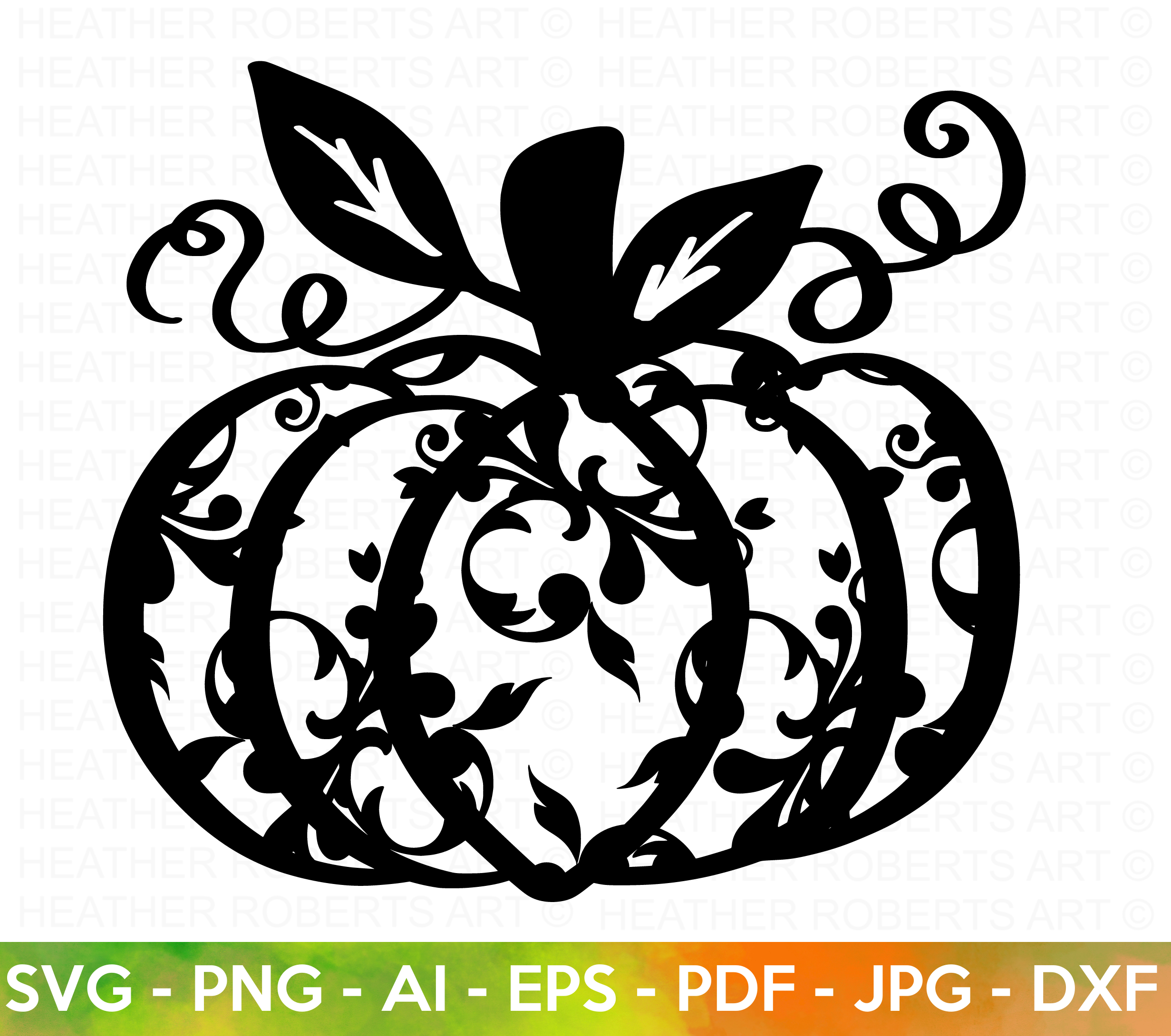Fancy Decorative Pumpkin SVG